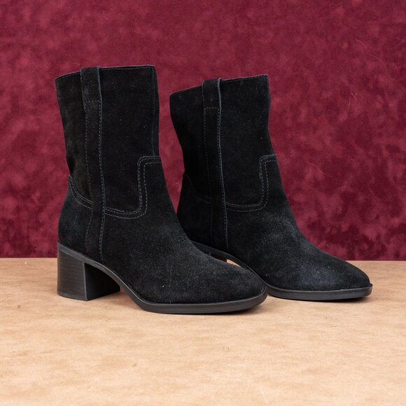 Steve Madden Women Romney Black Leather Western Festival Pull On Boots sz 8.5 - Picture 1 of 8